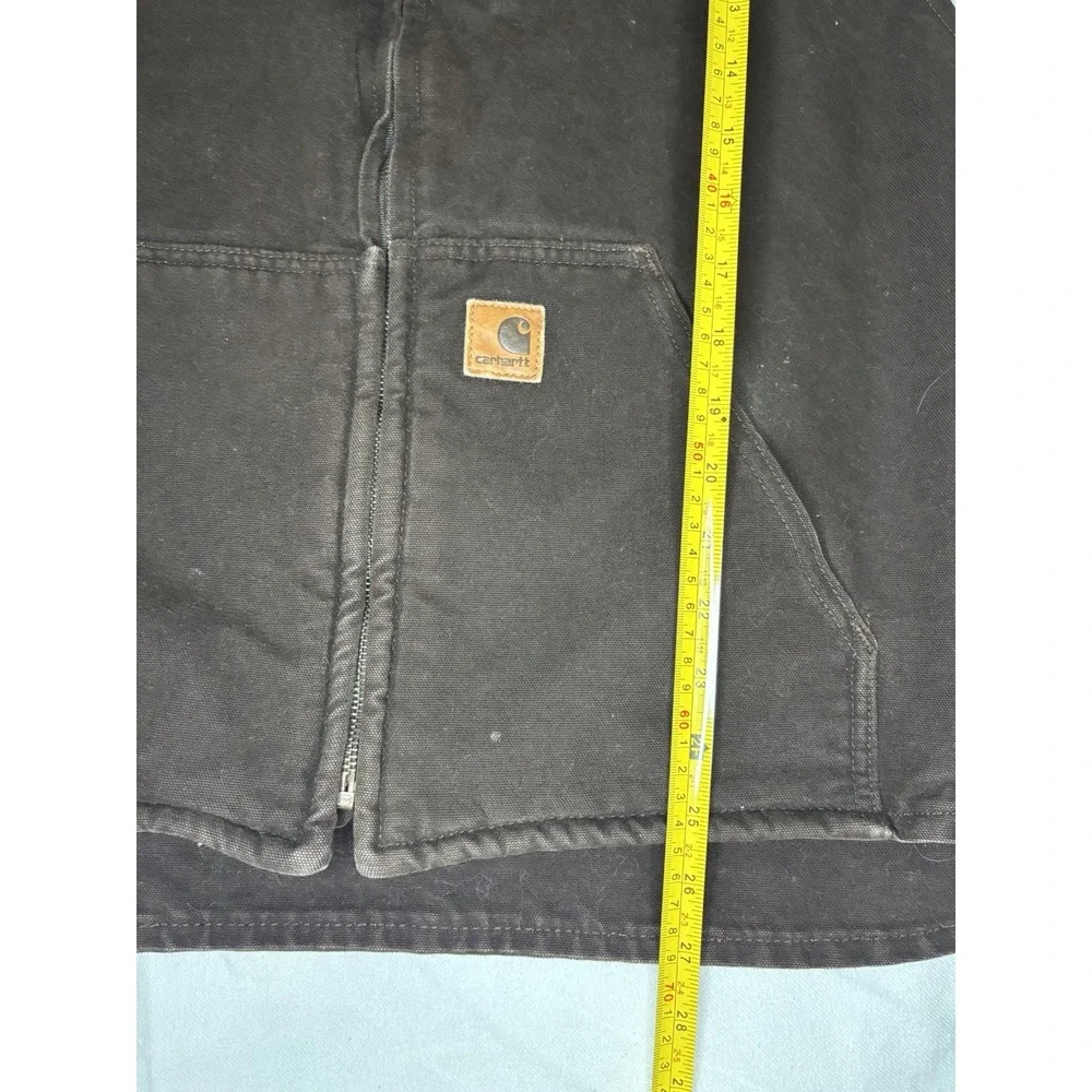 Carhartt Sherpa-Lined Mock-Neck Vest Men's Size 2XL Dark Brown V33 DKB